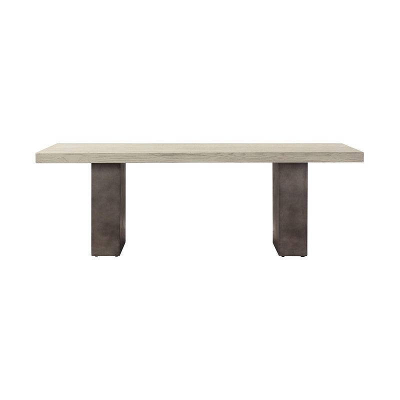 Solid Wood And Concrete Coffee Table - Gray And Dark Gray