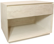 Load image into Gallery viewer, 24" Solid Wood Ribbed Texturere One Drawer Nightstand - Natural
