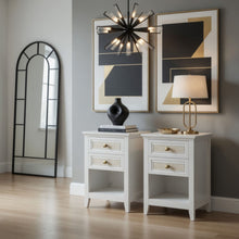 Load image into Gallery viewer, Nightstand With 2 Drawers Bedside Table
