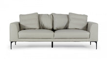 Load image into Gallery viewer, Contemporary Leather Sofa - Light Gray
