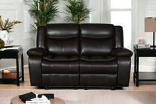 Load image into Gallery viewer, Faux Leather Love Seat Manual Reclining - Brown
