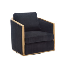 Load image into Gallery viewer, Corduroy Barrel Chair, 360 Degree Swivel
