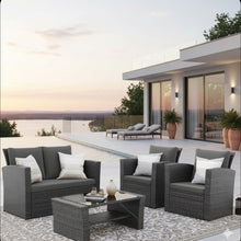 Load image into Gallery viewer, Modern Patio Set With Table And Cushions

