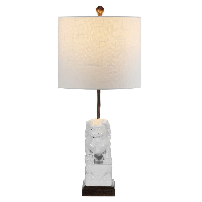 28" Novelty Table Lamp LED With Globe Shade - White