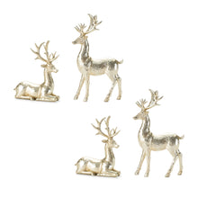 Load image into Gallery viewer, Poly Deer Christmas Figurine (Set of 4) - Gold
