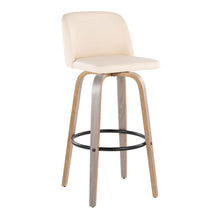 Load image into Gallery viewer, Toriano - Fixed Height Contemporary Barstool With Swivel With Round Footrest (Set of 2)
