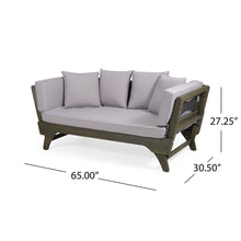 Load image into Gallery viewer, Outdoor Acacia Wood Expandable Daybed With Cushions
