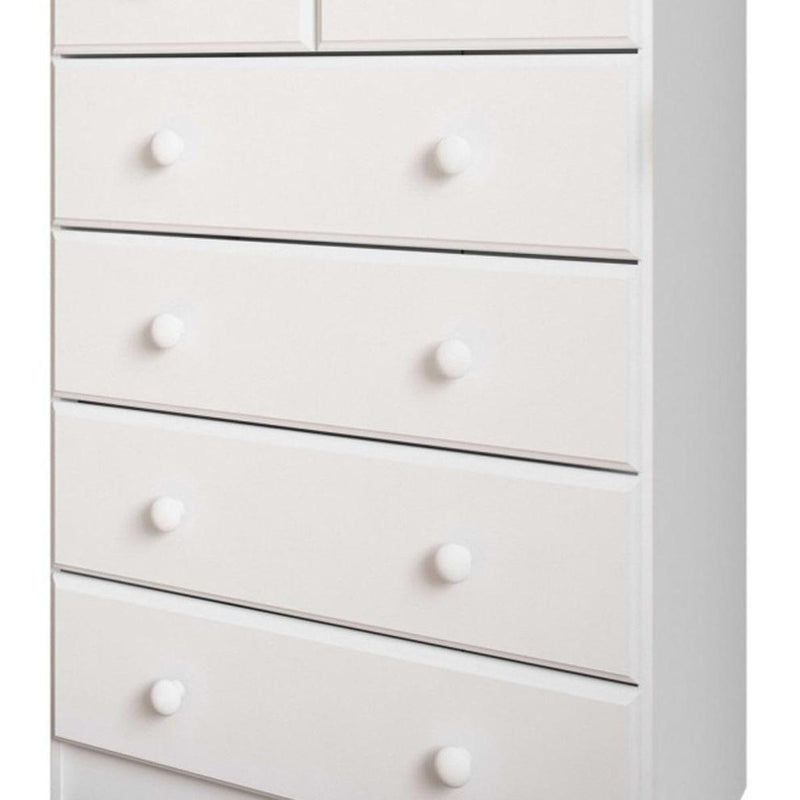 Solid Wood Six Drawer Dresser (760586) - White