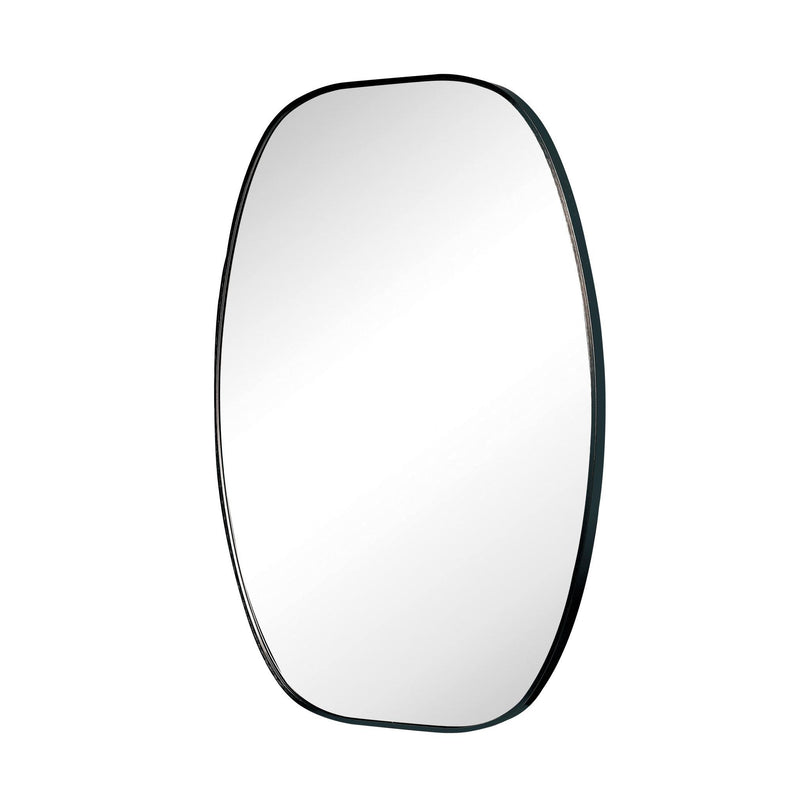Aluminum Oval Framed Bathroom Vanity Mirror (756114) - Black