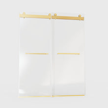 Load image into Gallery viewer, Frameless Double Sliding Soft-Close Shower Door, 3 / 8" (10Mm) Thick SGCC Tempered Glass Door, Matte
