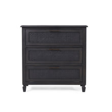 Load image into Gallery viewer, Newell - Cane 3 Drawer Dresser - Dark Gray
