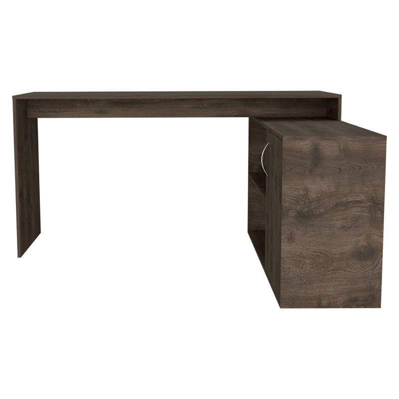 L Shape Writing Desk - Dark Brown