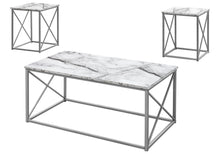 Load image into Gallery viewer, Table Set, Coffee, End, Side, Accent, Living Room, Marble Look Laminate, Contemporary &amp; Modern (Set of 3)
