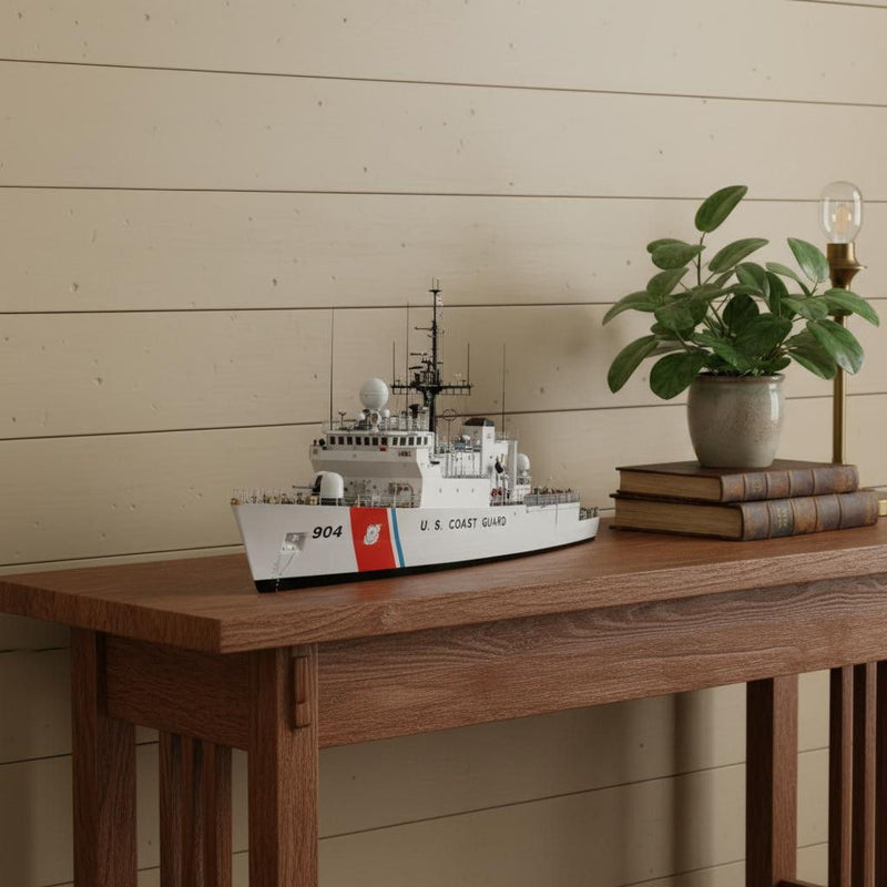 Hand Painted Model Boat (624507) - White