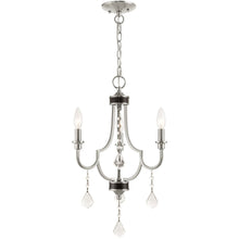 Load image into Gallery viewer, 22'' Three Light Dimmable Chandelier With Shades - Nickel

