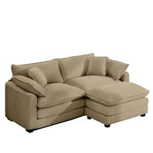 Load image into Gallery viewer, Modern Oversized Modular Cushion Sofa With Ottoman, Low Back, Deep Seating Sofa Set
