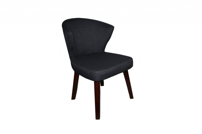 31" Contemporary Wooden Curve Back Dining or Accent Chair - Gray