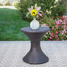 Load image into Gallery viewer, Highest Quality Wicker Hourglass Shaped Side Table - Brown Multi
