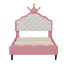 Load image into Gallery viewer, Lovely Crown Fantasy Princess Bed With Tufted Headboard
