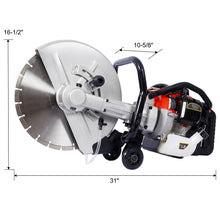 Load image into Gallery viewer, Industrial 52Cc 2 Stroke Gas Powered Concrete Cut Off Saw With Blade Steel - Red
