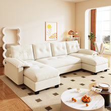 Load image into Gallery viewer, U-Shaped Sleeper Sofa With Pull Out Bed
