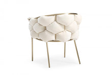 Load image into Gallery viewer, Upholstered Fabric Dining Room Arm Chair - White
