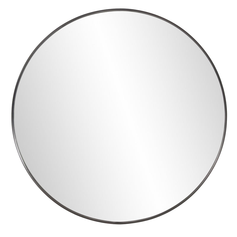 36" Round Framed Accent Mirror - Black