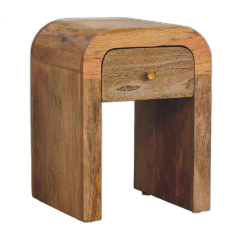 Solid Wood One Drawer Nightstand - Oak