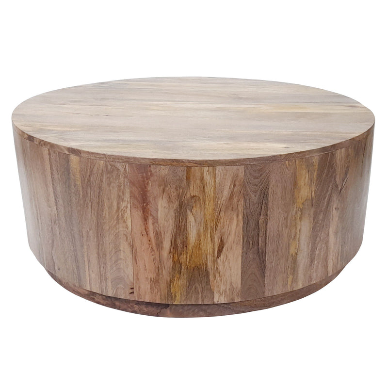 Solid Wood Round Coffee Table - Natural