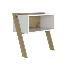 Load image into Gallery viewer, Faux Wood Nightstand - White And Oak
