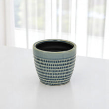 Load image into Gallery viewer, Dotted Round Pot Planter (487424) - Blue
