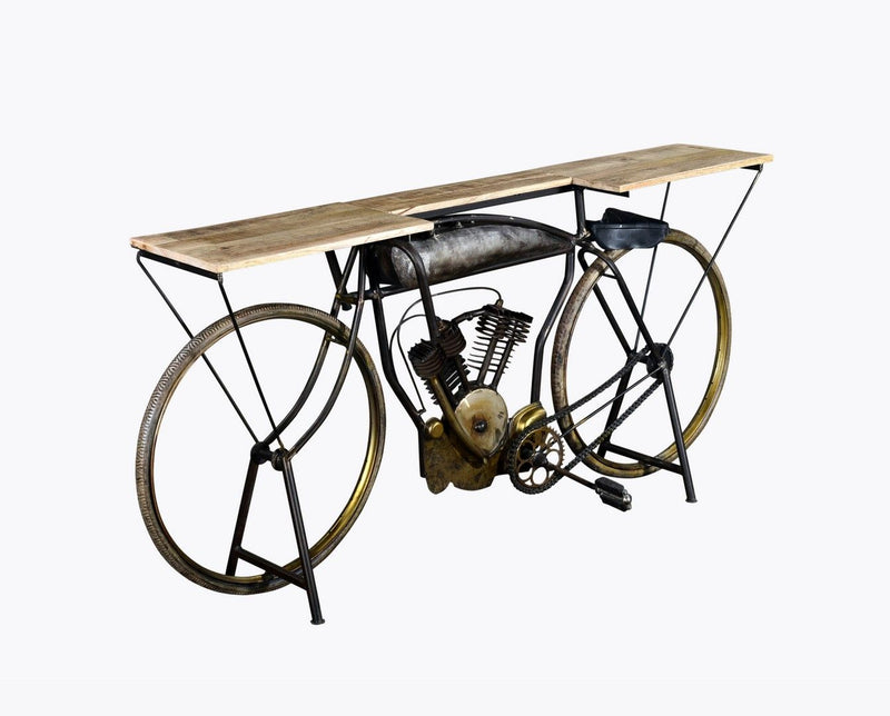 Solid Wood And Iron Rolling Kitchen Cart - Silver
