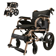 Load image into Gallery viewer, Lightweight Foldable Transport Wheelchair For Adults, Square Tube Design
