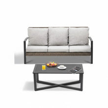 Load image into Gallery viewer, 2 Piece Patio Set With Cushions &amp; Coffee Table
