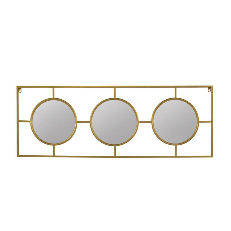 16" Iron Framed Accent Mirror - Gold