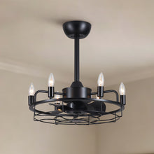 Load image into Gallery viewer, Modern Farmhouse Ceiling Fan, Adjustable Hanging
