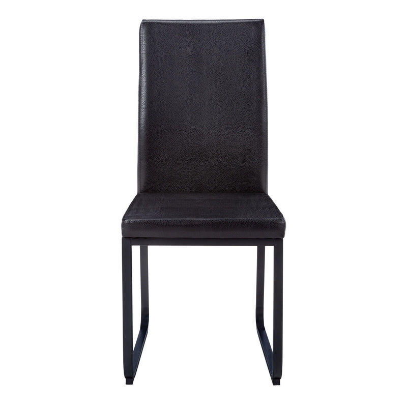 Upholstered Dining Side Chairs (Set of 2) - Black