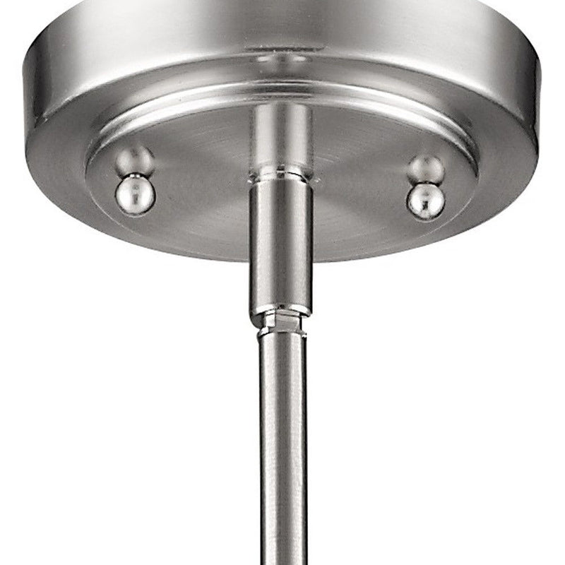 Frosted Glass Hanging Light - Silver