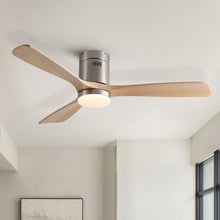 Load image into Gallery viewer, Low Profile Flush Mount Intergrated LED Ceiling Fan With Light And Silent Reversible Motor
