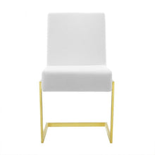 Load image into Gallery viewer, Upholstered Faux Leather Dining No Arms Side Chairs (Set of 2) - White
