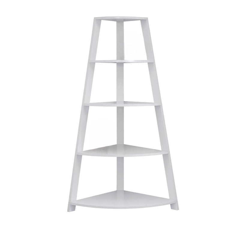 Four Tier Corner Bookcase (332801) - White