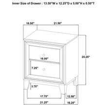 Load image into Gallery viewer, Anza - 2 Drawer Nightstand Bedside Table With Smooth Storage - Walnut
