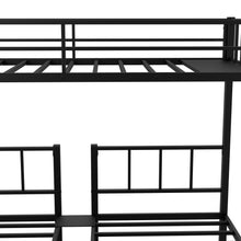 Load image into Gallery viewer, Twin over Twin &amp; Twin Bunk Beds for 3, Twin XL over Twin &amp; Twin Bunk Bed Metal Triple Bunk Bed, Black(Pre-sale date: February 8th.)
