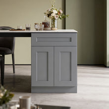 Load image into Gallery viewer, Shaker Base Cabinet With Soft Close Door And Drawer, Space Saving Unit - Gray
