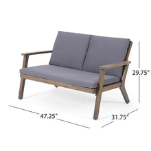 Load image into Gallery viewer, Avacyn - Outdoor Acacia Wood 4 Seater Chat Set With Cushions
