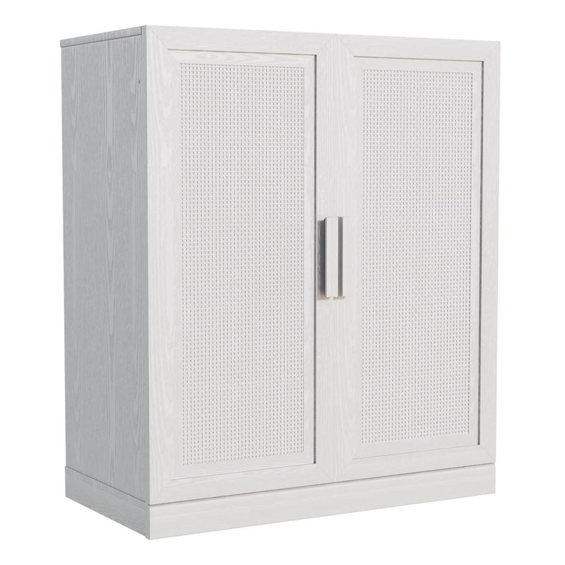 Accent Cabinet With Two Doors Wood - White
