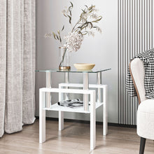 Load image into Gallery viewer, Modern Tempered Glass Tea Table, End Square Table For Living Room
