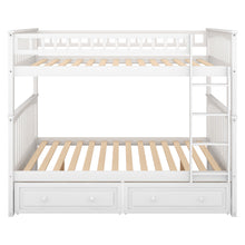 Load image into Gallery viewer, Full over Full Bunk Bed with Drawers, Convertible Beds, White(OLD SKU: SM000241AAK-1)
