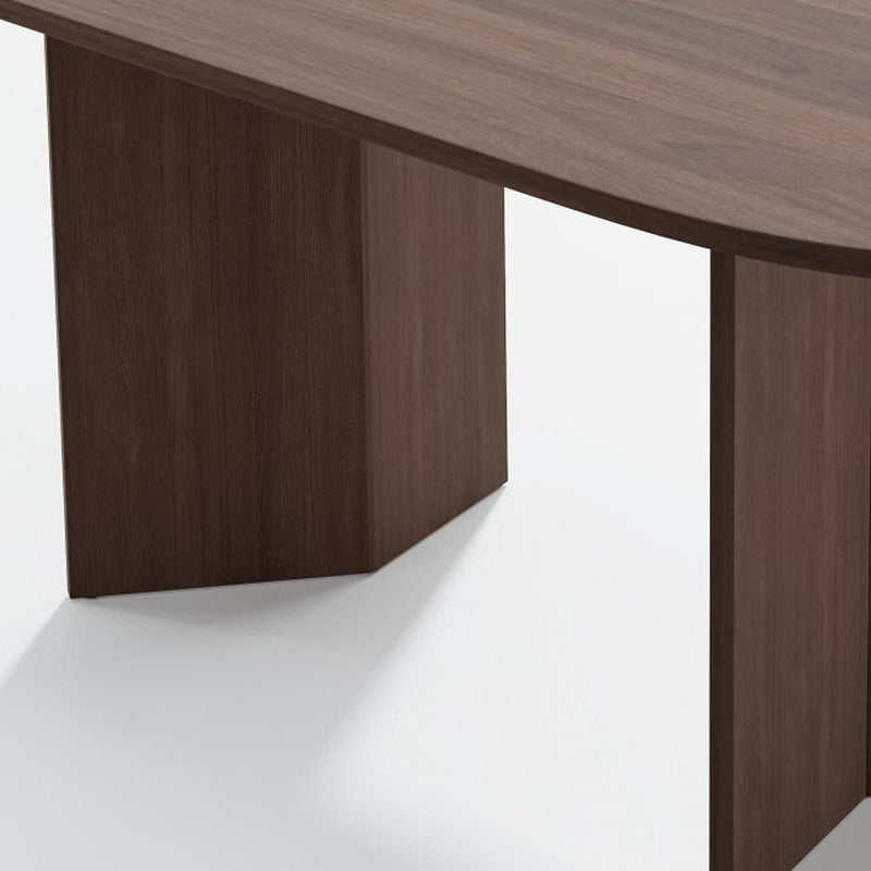 Wood Oval Bar Table (712267) - Walnut
