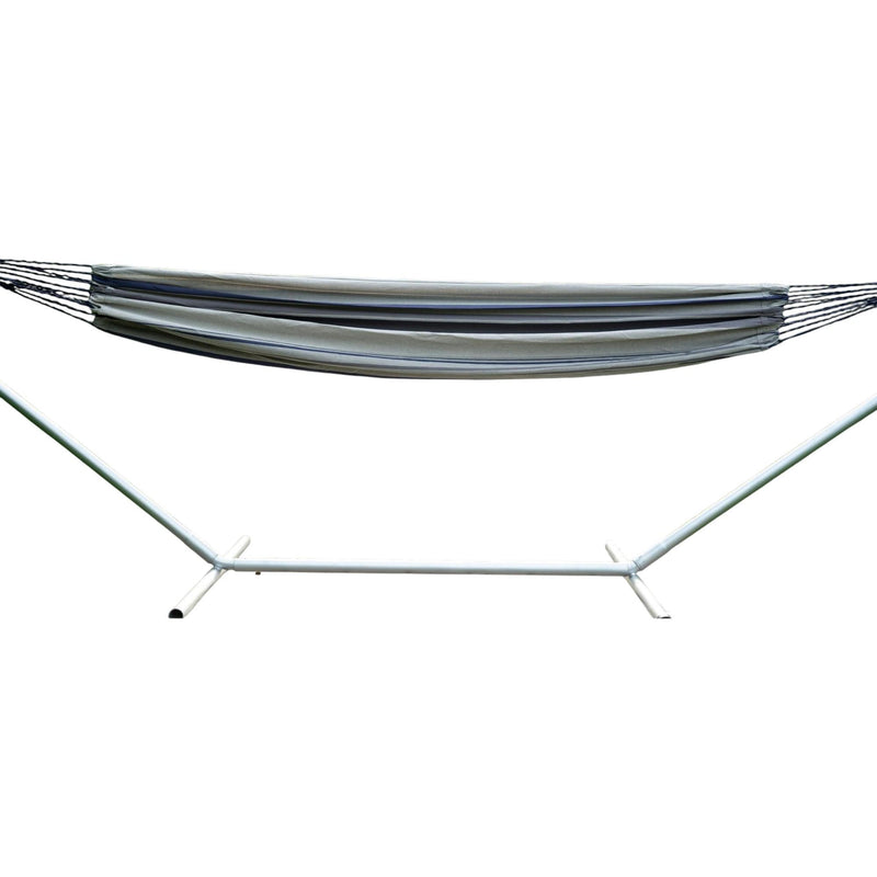 Striped Single Spreader Bar Hammock - Gray